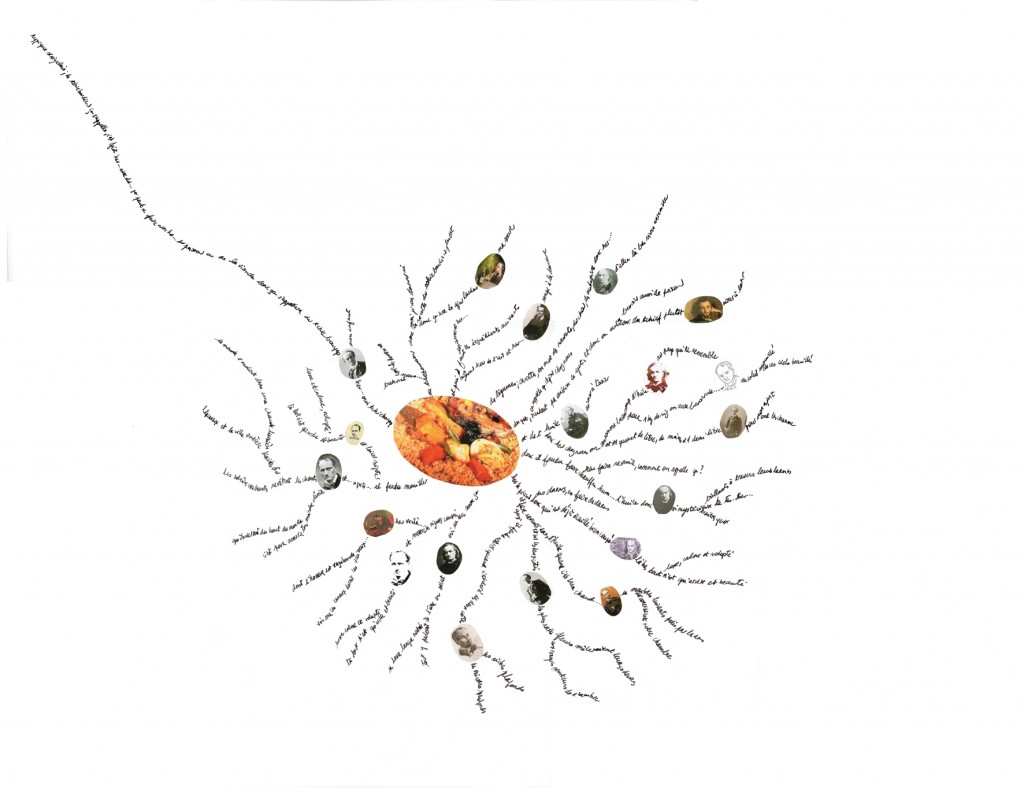 Mémoire Palace, Dialogue #2, 55 x 65 cm, collage et écriture, production CAC le 116, 2015